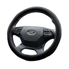 Carft 汽車 Seltos Spark Avante CN7 Tucson 基本款 打孔方向盤套, 黑色