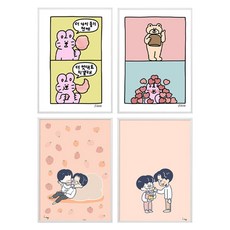 WEMODERN Iari Jisu 插畫海報4件組