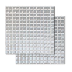 室內裝潢鋁製磁磚貼片 L, 金屬銀, 2個