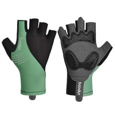 Regence 萊卡矽膠材質自行車手套 RBG02, 黑綠色