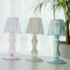 Abode 復古玻璃彩色燭台, 白色