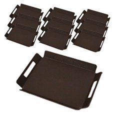 SKCAMEL 方形點心託盤 防滑, 棕色