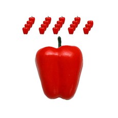 DAEHAN 攝影用食物模型道具 20入, 010 甜椒紅