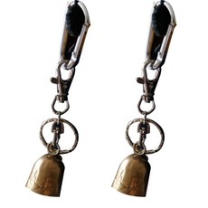 Kuching island. 黃銅鑄造背包鈴 2入, 錦繡江山鈴