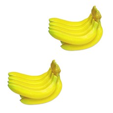 DAEHAN 商場 水果 食物 食品 模型 概念 拍攝 室內裝潢 道具 2入 香蕉一串, 單一顏色