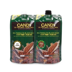 C2M Candy TS 護髮染髮霜 1劑 400ml + 2劑 400ml, 紅棕黃色(7RS), 1個