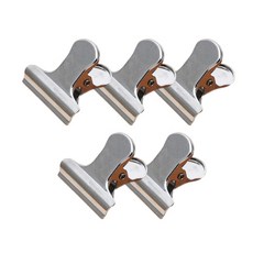復古多功能夾子5入組, 銀色, 1個