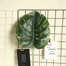 Ruby Coco 龜背芋人造葉 64cm 2入, 綠色, 2個