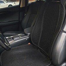 汽車3D優質涼感座椅前座套, 全覆蓋黑色, 1個