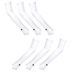 LICATA Soft Bind防曬透氣袖套 TUJTFG 3雙, 白色的