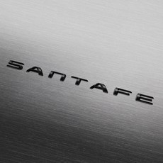 BRENTHON DESIGN 寬版字母徽章 BWE-STFK, Hyundai Santa Fe, 半光澤黑