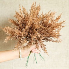 露比可可 人造花插花花叢 秋季花束, 深棕色, 1個