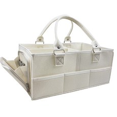 DiZiTi 不織布分隔手提收納袋, 白色