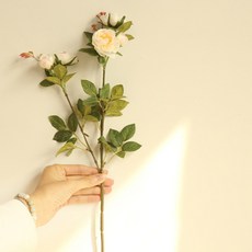 RubyCoco 人造玫瑰, 象牙白, 1個