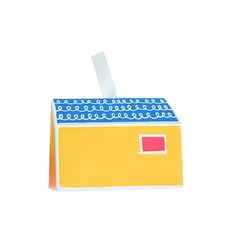 dear dilly 女童黃色小屋髮帶禮品盒