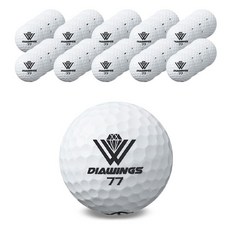 DIAWINGS 高反彈 遠距專用 長打高爾夫球 M3, 亮面白色, 50個, 1入