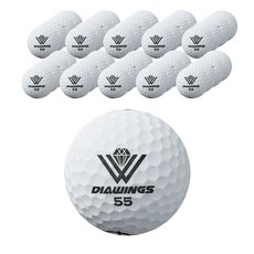 다이아윙스 고반발 비거리 전용 장타 골프공 M2, 무광 화이트, 1개입, 50개