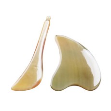 牛角按摩拉筋刮痧刀型+心型套組 NJ005, 單色, 1套