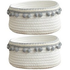 북유럽 인테리어 수납바스켓, 그레이, 2개