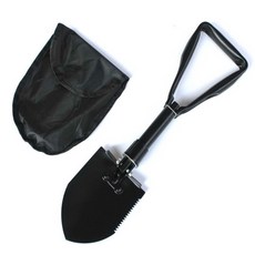 블루팩토리 캠핑시리즈 접이식 야전삽 BF132, 블랙, 1개