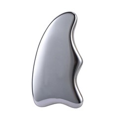 按摩刮痧板 NJ017 90*40mm+收納袋, 1個, 銀