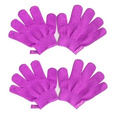 Hansel 3J 雙手用去角質沐浴手套, 紫色, 2套, 2入