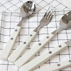 COZY TABLE 休閒手柄餐具茶叉, 白色, 2個