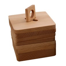 方形木杯墊套組, 光