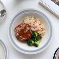 Cozy Table Kanesuzu Noble 2號深盤, 嬰兒藍, 1個