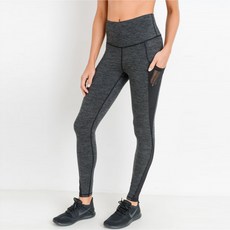 mono b 女款高腰拼接網眼口袋全長內搭褲