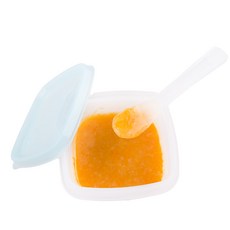옐레드 꿀꺽 사각 실리콘 이유식 보관용기, 민트, 1개