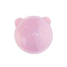 嬰兒矽膠造型吸盤碗, 桃粉色, 1入