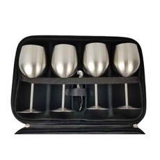 Cocoa Village露營不鏽鋼紅酒杯 350ml 全組, 1組