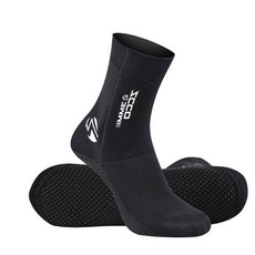 ZCCO 皮膚潛水氯丁橡膠 3 毫米靴子襪子, 黑色的