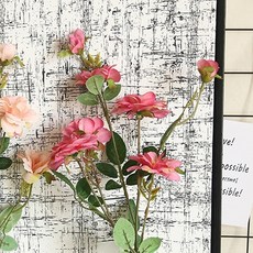 Ruby Coco 仿真桃花 2入, 深粉紅色