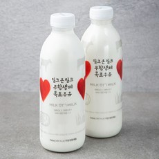 밀크온밀크 행복드림 무항생제 목초우유, 750ml, 2개