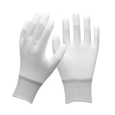 手指塗層手套 大 2入, 白色, 10個