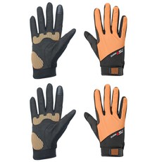 nSR RIDInG Prime 長版自行車手套 2入, 橘粉色