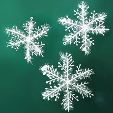 雪花裝飾 L號 12入+M號 15入+S號 15入, 混色, 1套