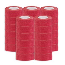 하이가이 자가접착 압박붕대 레드 2.5cm, 1개, 48개입