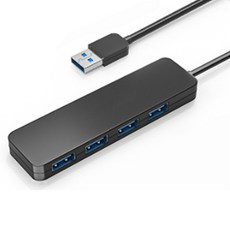 【Coupang直接進口】USB 3.1 Gen1 4口集線器20cm, 單一顏色