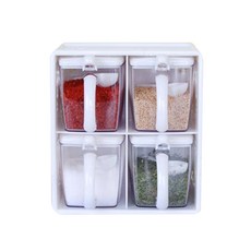 니드코 초이스 양념통 2단 4p 세트 아이보리, 1세트, 양념통 4p