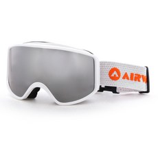 AIRWALK 滑雪鏡 AW-910DM, 白色（鏡框）、銀鏡（鏡片）