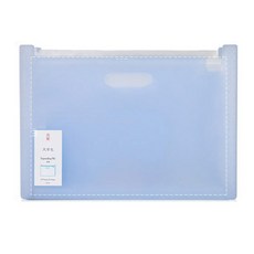 deLi 12格可擴展手風琴折疊文件盒, 透明藍色, 1個