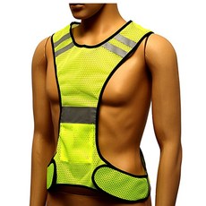 夜光帶安全背心, 1個, 螢光綠
