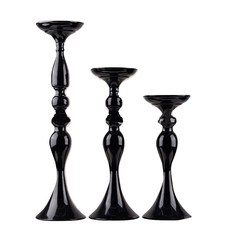 現代設計燭台 3入組, 黑色的