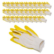 SSANGMA Smart Tool 硫化手套 13G, 白色 黃色, 50套