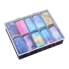 美甲是材料好銀河水彩箔玻璃片美甲, 混合顏色, 1個