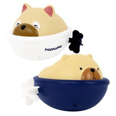 happy play 唱歌船 2 件套, 海軍泰迪熊，白色小狗