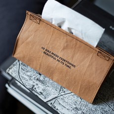 Vanilla Mountain復古皮革飯店衛生紙盒, 咖啡